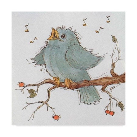 Beverly Johnston 'Blue Song Bird' Canvas Art,14x14